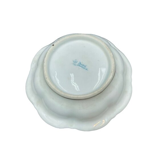 Antique Nippon Hand Painted Moriage Berry Bowl Purple Floral Gold Gilt 6” Bowl 1 - Picture 4 of 6